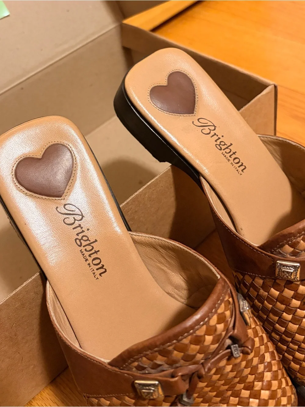 Brighton Brown Woven Leather Sandals - Picture 3 of 8